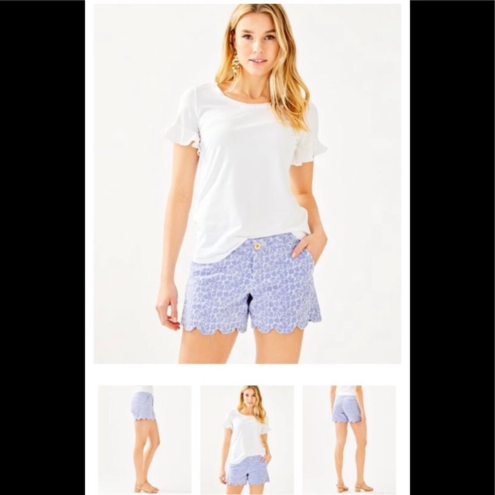 EUC 5” Lilly Pulitzer Buttercup Shorts Yarn Dye